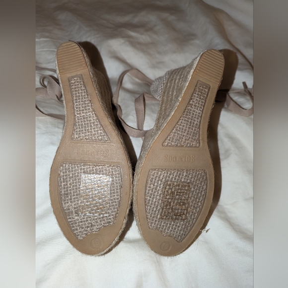 Soludos platform leather espadrille beige US6.5 or 7 - Picture 4 of 4